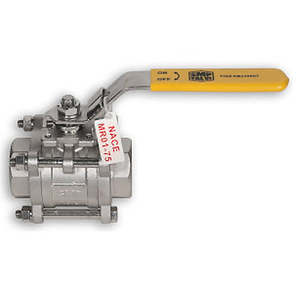 1/2" 1000# WOG 316SS 3-PC Ball Valve (SM3300SS.50)
