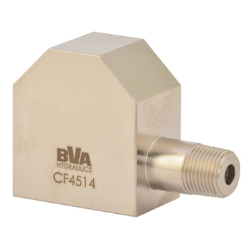 CF4514 BVA Hydraulics Gauge adapter, 45 deg., 1/4" NPTF gauge port, 3/8" NPTF oil port