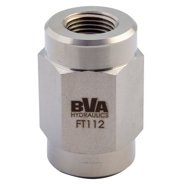 FT112 BVA Hydraulics Fitting coupling reducing 1/2"-14 NPTF x 3/8"-18 NPTF 10,000 psi