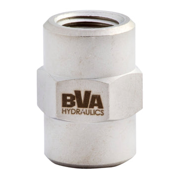 FT140 BVA Hydraulics Fitting coupling 1/4"-18 NPTF x 1/4"-18 NPTF 10,000 psi
