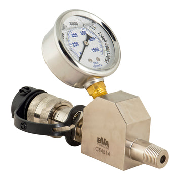 GWK25 BVA Hydraulics Gauge adapter assembly, 45 degree gauge adapter