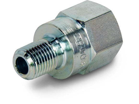 FZ1055 High Pressure Fitting, Adapter, 10,000 psi Maximum Operating Pressure, Connection from 3/8" NPTF Female to 1/4" NPTF Male