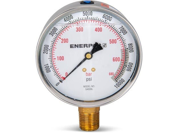 G4039L, Hydraulic Pressure Gauge, 4.0 in. Face, Lower Mount, Glycerine Filled, 10,000 maximum psi