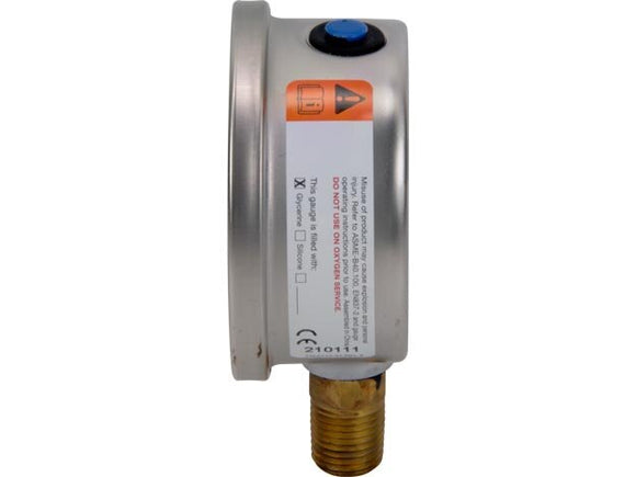 G2536L Hydraulic Pressure Gauge, 2.50 in. Face, Lower Mount, Glycerine Filled, 15,000 maximum psi