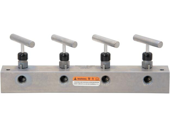 AM41, Split Flow Hydraulic Manifold, 1 inlet, 4 outlet ports