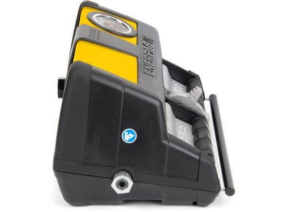 XA12G, Air Driven Hydraulic Pump, 3/3 Valve, 122 in3 Usable Oil, Integrated Pressure Gauge, For use with single acting Cylinder or Tool